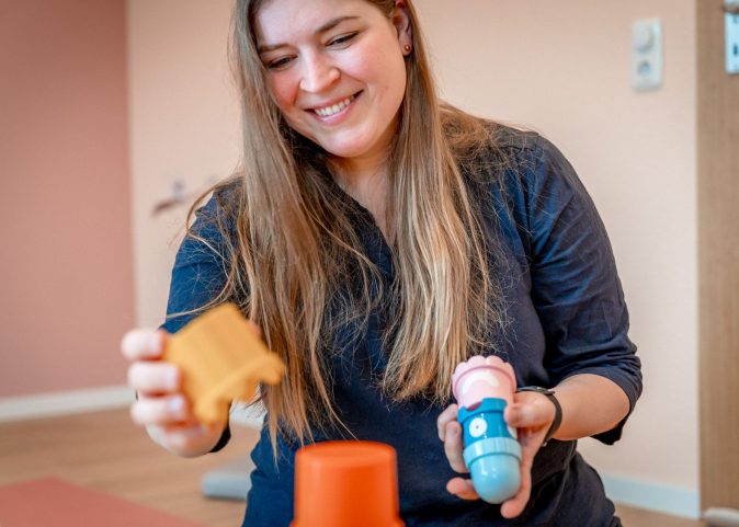 Nicole baut ein Spiel auf